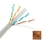 Cable de red interior Cat6, 24 AWG, 100% cobre, 4x2x0,52, caja de 305 mts.