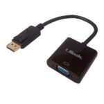 Adaptador de video Display Port Macho a VGA hembra color negro
