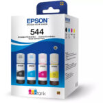 Pack 4 Botellas de Tinta Original  Epson T544 20-4P Colores Bk, Cyan, Magenta, Yellow
