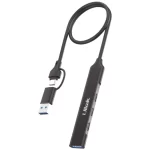 HUB 4 puertos USB 3.0 A/C de 3xUSB C + 1xUSB3.0 , aluminio UL-HUBAC204 - 0060163