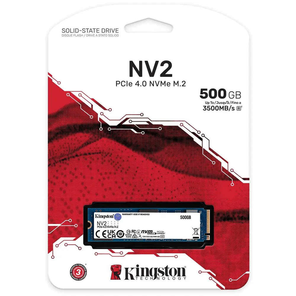 1_1740001637000 Unidad SSD Kingston NV3 500GB M.2 22*80 PCIe4x4 NVMe Lec5000MB/s Esc3000MB/s - Imagen 1