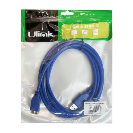 Cable USB 3.0 macho a micro USB 3.0 color azul 1,8 m