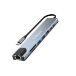 Adaptador Multipuerto USB C 8 en 1, Aluminio