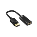 Adaptador de video Display Port Macho a HDMI hembra color negro