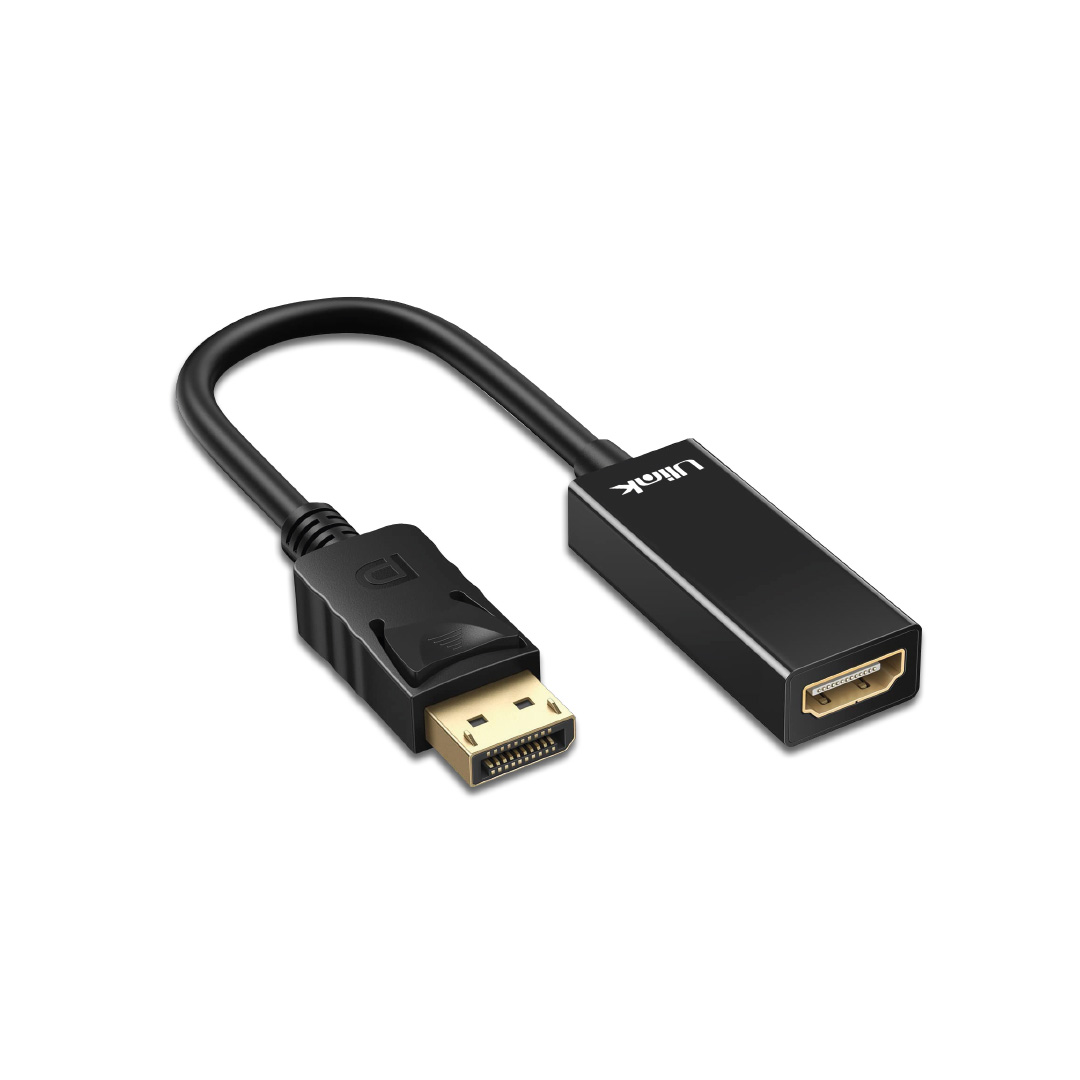 1_1740664208000 Adaptador de video Display Port Macho a HDMI hembra color negro - Imagen 1