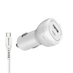 Cargador de auto QC+PD20W c/cable USB C color blanco / Mod. BL-CHCR20W