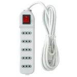 Alargador Zapatilla 5mts Switch Macrotel 5 Posiciones Blanco