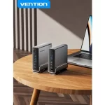 Vention-estación de acoplamiento para MacBook Pro M1 M2, 15 en 1, Gen2 USB C HUB Dual 4K @ 60Hz, compatible con HDMI, DP, USB 3,0 con adaptador de corriente