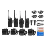 4 Radio Transmisor Portátiles Walkie Talkie Bf-888s Baofeng Color Negro