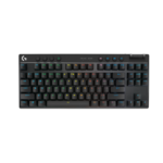 Logitech G PRO X TKL LIGHTSPEED Wireless Gaming Keyboard, Tactile Switches (GX Brown), Black - Teclado - retroiluminación - inalámbrico - 2.4 GHz, Bluetooth - QWERTY - EE. UU. - interruptor: GX Brown Tactile - negro