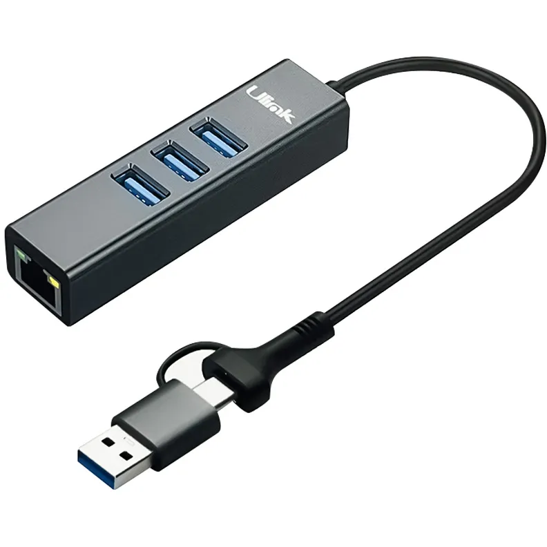 1_1754406795000 Adaptador USB tipo C/A a gigabit con 3 puertos USB 3.0 - Imagen 1