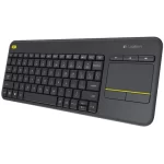 Logitech Wireless Touch Keyboard K400 Plus - Teclado - con panel táctil - inalámbrico - 2.4 GHz - negro