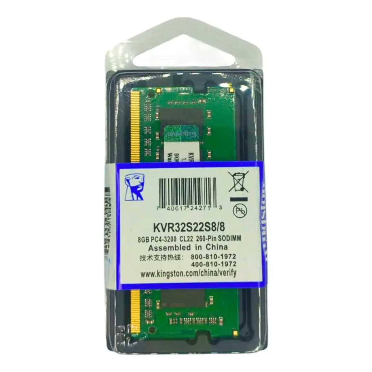 1_1768942901000 Memoria 8GB 3200MHz DDR4 Non-ECC CL22 SODIMM 1Rx8 - Imagen 1