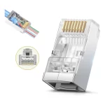 Conectores Macho RJ45 Cat6 Metalicos (bolsa 50 unidades)