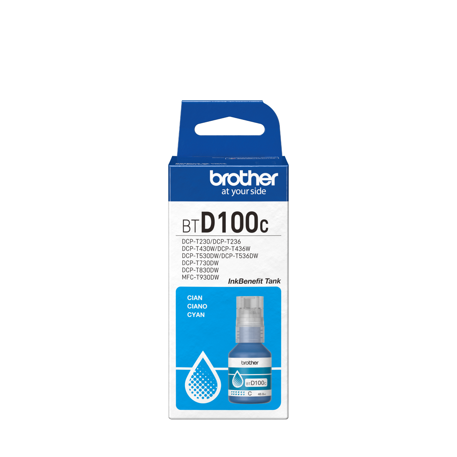 Botella de Tinta Original BTD100C Cian