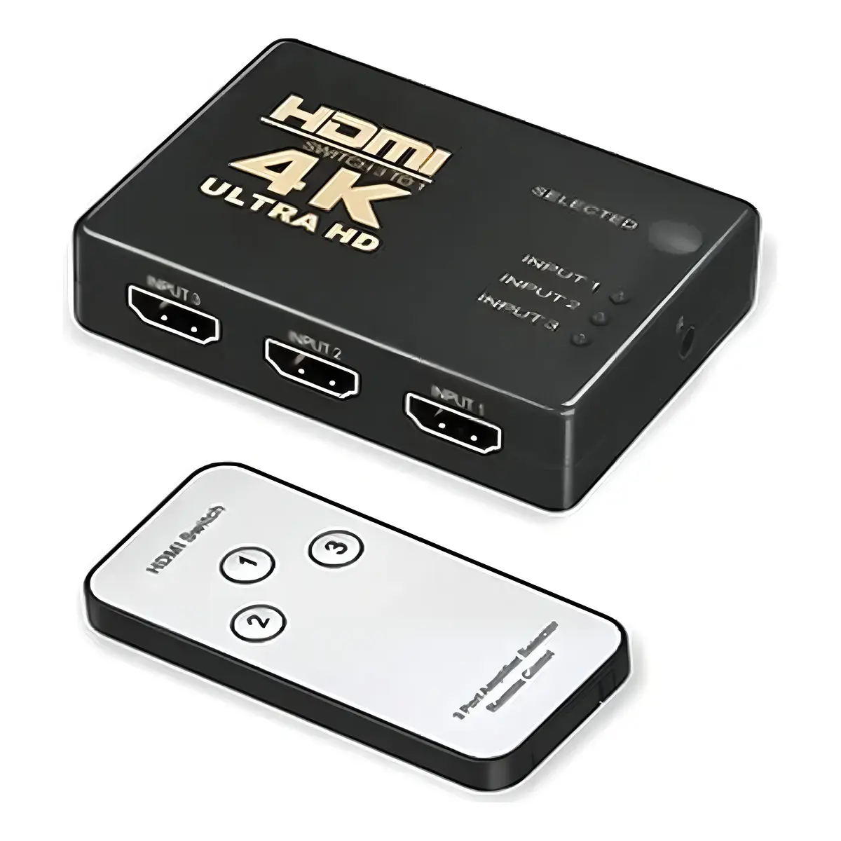 1_1776272317000 Switch HDMI Stck 3x1 Negro 1080p 60Hz Conmutación Automática Remoto - Imagen 1