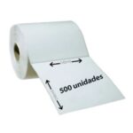 Rollo De Etiquetas Termicas Autoadhesivas 100x100. 500 Uni