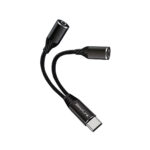 Adaptador USB C a USB C + audio 3,5mm tipo Y