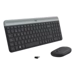 Kit Teclado Mouse Inalámbrico Logitech Slim MK470 2.4Ghz USB Negro