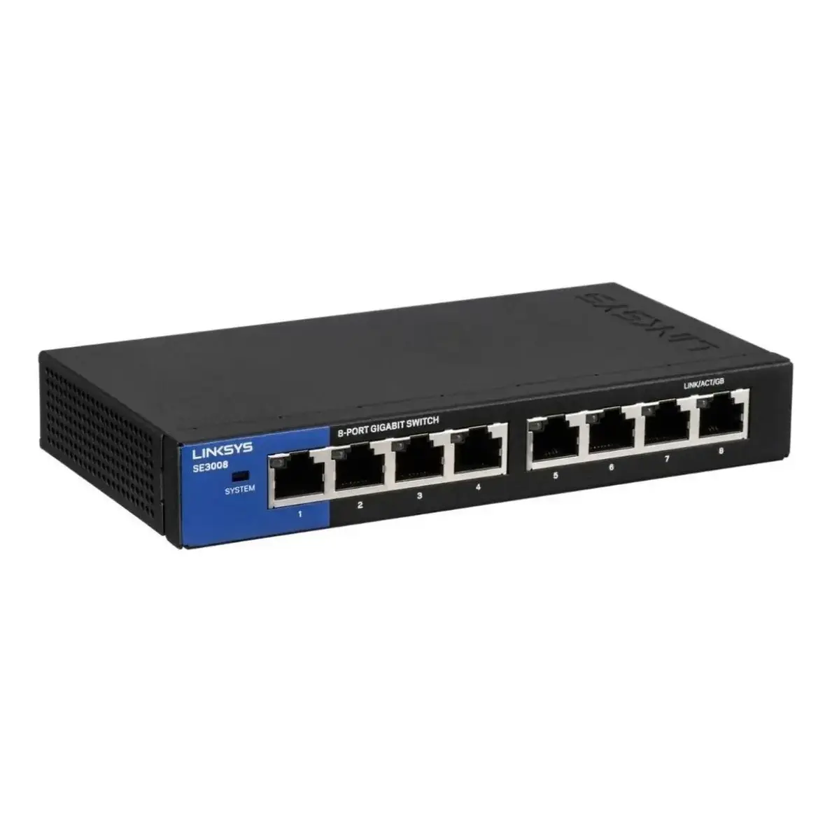 1_1778086811000 Switch Linksys SE3008 8XRJ-45 10/100/1000 Mbps 8 puertos Puertos - Imagen 1