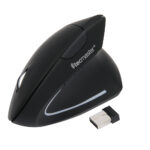 Mouse vertical Dual Wireless / Bluetooth /  Recargable /  Tipo C / Negro